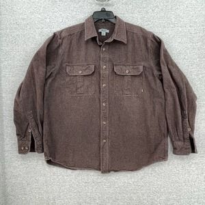 Gander Mountain Brown Guide Series Button Up Chamois Shirt Mens Large